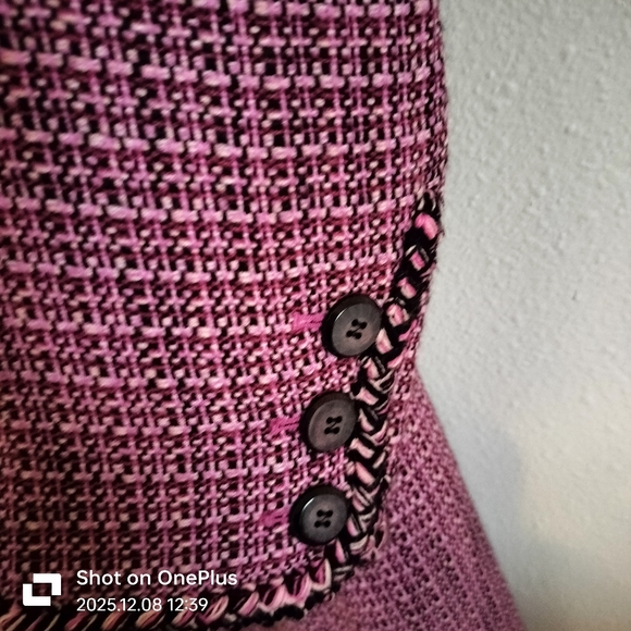 NWT Lane Bryant Pink/Black Tweed Classic, Country Chic, Academic Coat Size 18 - Picture 5 of 7